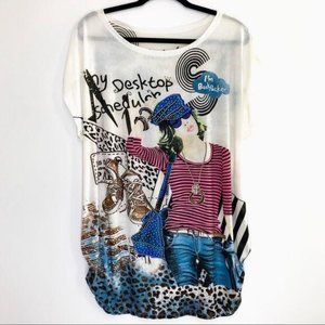 Rhinestone Jeweled Tunic Top My Desktop Scheduler